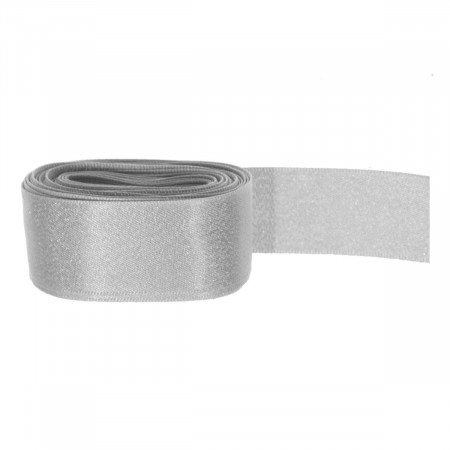 Panglica satinata argintie 25mm x 5m