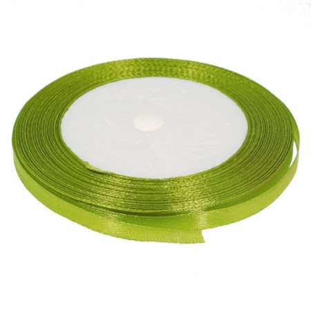 Panglica satinata verde primavara 6mm x 21m/rola
