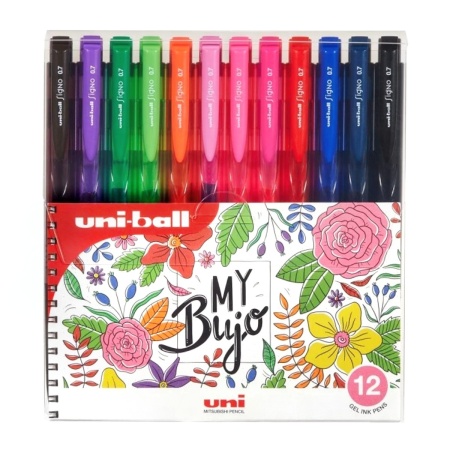 Pix gel Uni-Ball Signo cu clicker 0,7mm 12/set UMN-155N-07 12C B mina color