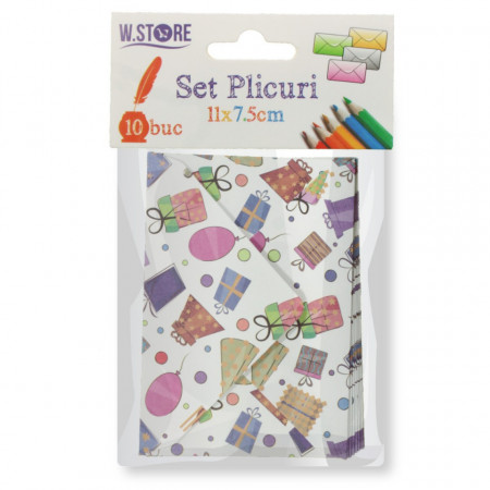 Plic 11x7,5cm 10/set model cadouri 1 063621
