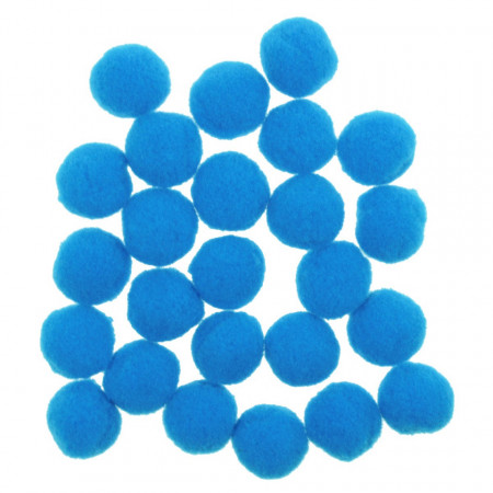 Pompon albastru 1,8cm 25/set