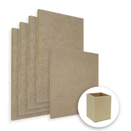 Suport creioane din MDF 5 piese de asamblat 7x7,5x10,5cm
