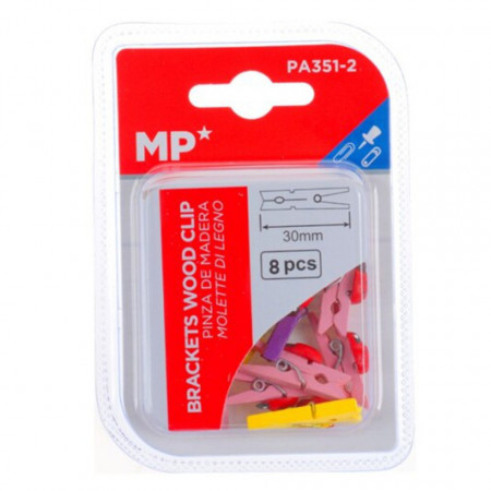 Cleste lemn buburuza 2,5cm 8/set MP PA351-2 multicolor