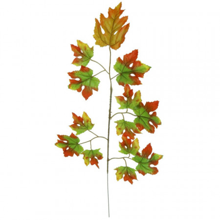 Creanga cu frunze artar ruginiu/galben/verde 58cm