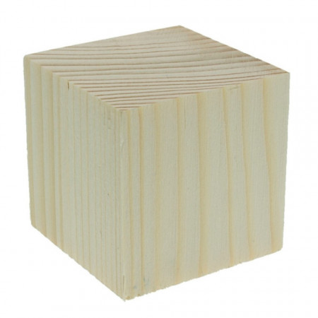 Cub lemn natur 7x7x7cm