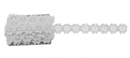 Dantela bumbac alba 1,5cm x 2m