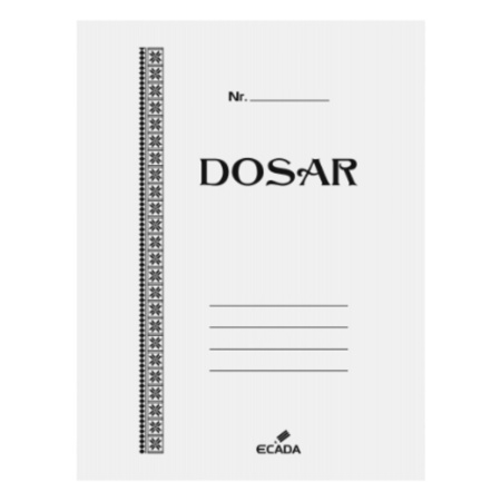 Dosar plic carton duplex alb A4 Ecada 51101