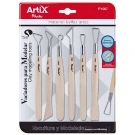 Ebosor si debosor lemn pentru modelaj 6/set Artix PY007