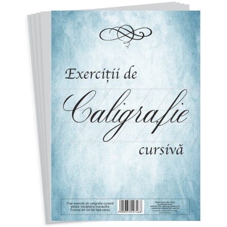 Fise exercitii de caligrafie cursiva A4 24 file ECC4241