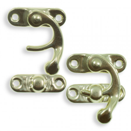 Inchizatoare aurie cu carlig pentru cutie 2,8x3,5cm 2/set X120