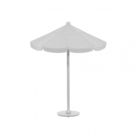 Miniatura umbrela plaja din plastic alba 6cm 389470