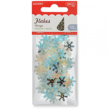 Paiete plastic forma fulg 2cm 10g/set Daco AD083