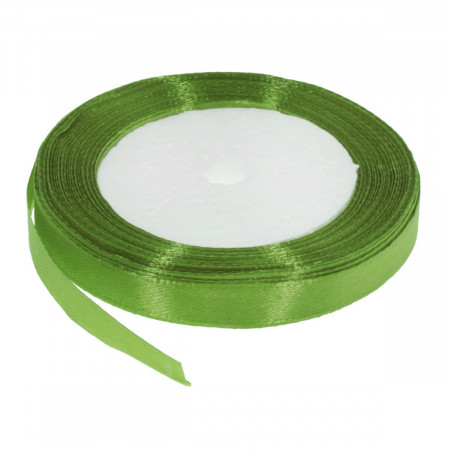 Panglica satinata verde oliv intens 10mm x 21m/rola