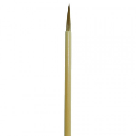 Pensula par zibelina varf ascutit cu maner bambus galben PB-93
