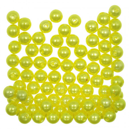 Perla plastic galbena 8mm 20g