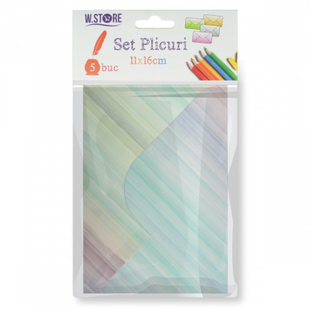 Plic hartie imprimat model 3 16x11cm 5/set 079067/068/069/072