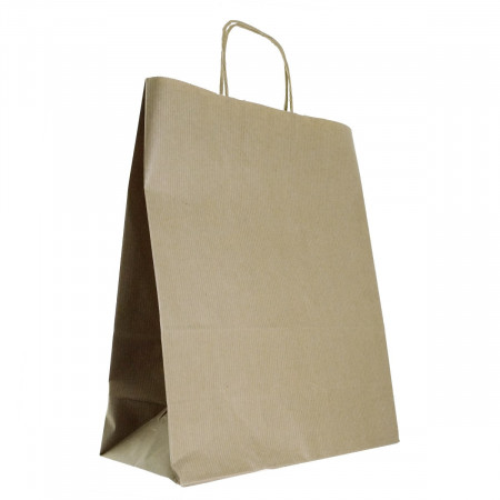 Punga hartie craft natur maner rasucit 25x11x31cm CMRKN25x11*31