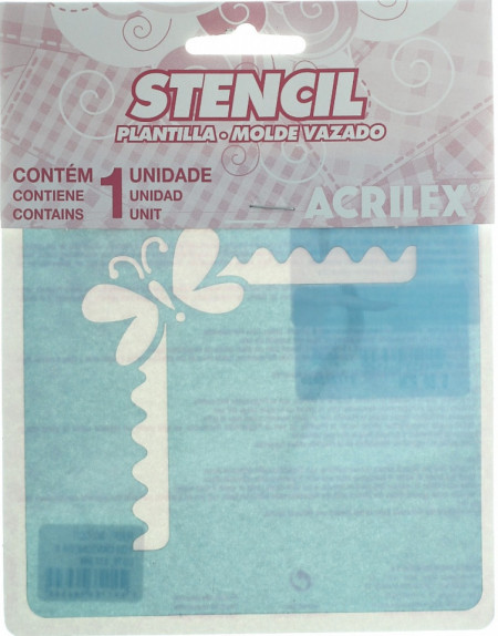 Sablon plastic colt decorativ-8 13x13cm Acrilex 30001
