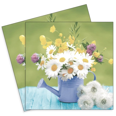Servetel stropitoare cu flori 33x33cm 2/set 209972
