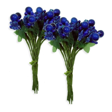 Stamine cu bobite mari 2x12 fire/buchet albastru regal