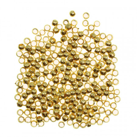 Stopper rotund (crimp) auriu 1,3x2mm 3g (240buc)