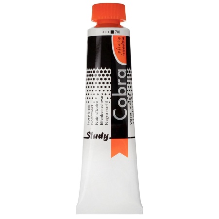Vopsea ulei solubila in apa 40ml Cobra Study Royal Talens Negru ivoar 701