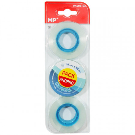 Banda adeziva transparenta cristal 1,8cm x 33m 3/set MP PA506-02