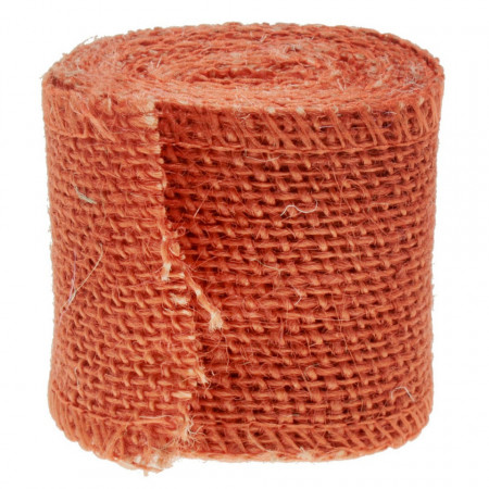 Banda iuta caramiziu 6cm x 2m
