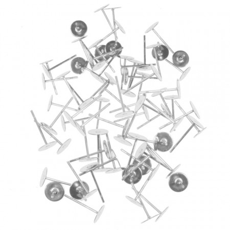 Baza cercei argintie platou 6mm 10g (80buc)