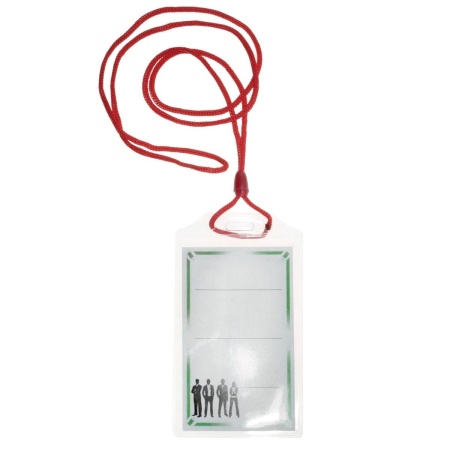 Ecuson vertical cu snur rosu 10,4x7,5cm Ecada 54003R