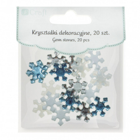 Fulgi de nea plastic 2,2cm 4 culori 20/set GRKR-132