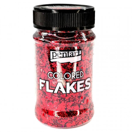 Fulgi folie colorata rosu 1g Pentart 40094
