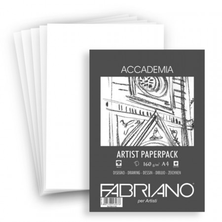 Hartie schita si desen Accademia Fabriano 160g/A4 10/set