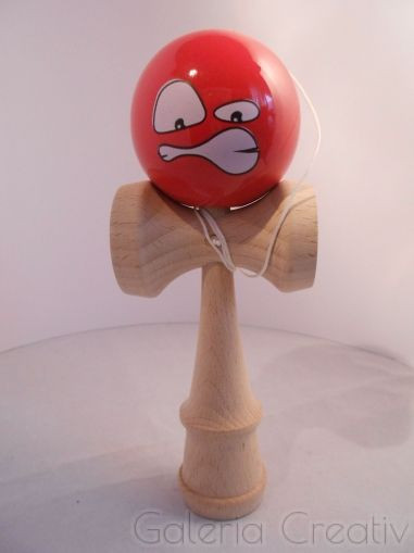 Joc kendama 16cm bila furios rosu 6cm 018179