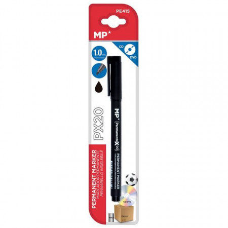 Marker permanent negru varf 1mm pentru CD/DVD MP PE415