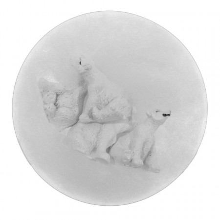 Miniatura urs polar din rasina 3,1x1,9x2,8cm 4/set DD57356