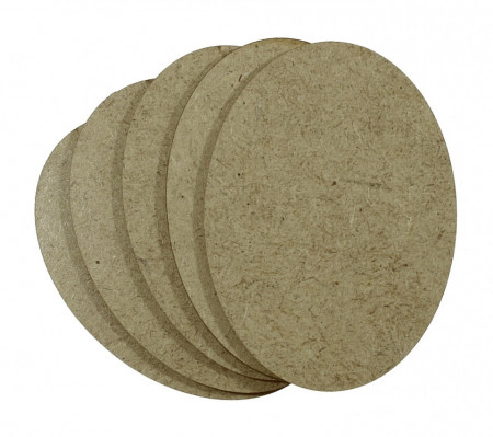 Oval mdf 7x5x0,3cm 5/set