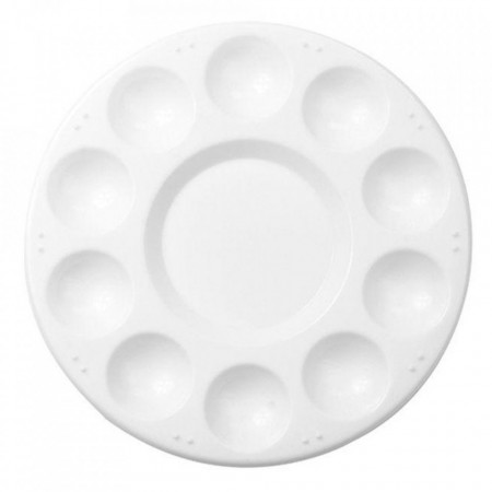 Paleta pictura plastic alba rotunda 17cm 11 compartimente Phoenix YM-D1 02060201352