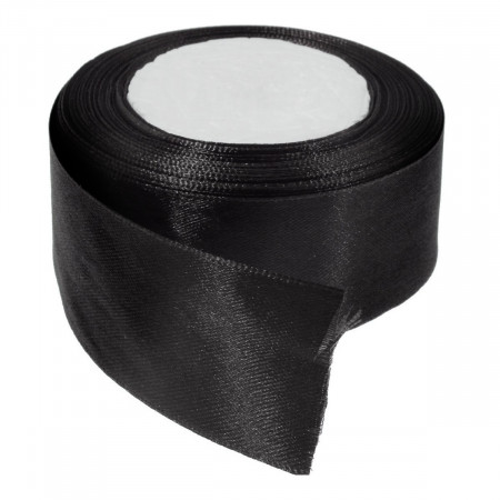 Panglica satinata neagra 40mm x 21m/rola