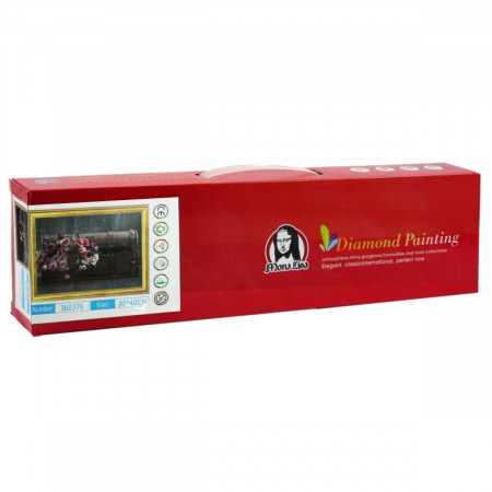 Panza cu diamante 30x40cm valiza cu flori 360376