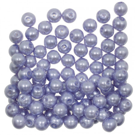 Perla sticla rotunda lila 8x8mm 65g 365004