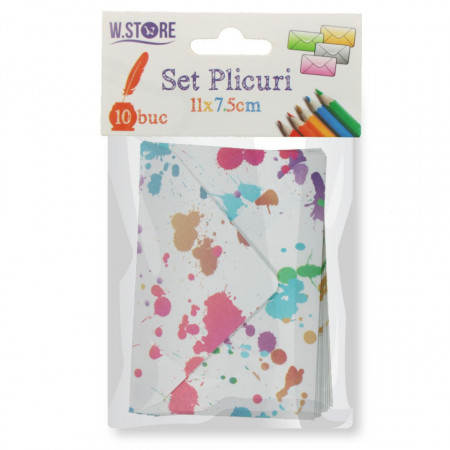 Plic 11x7,5cm 10/set model splash 2 063621