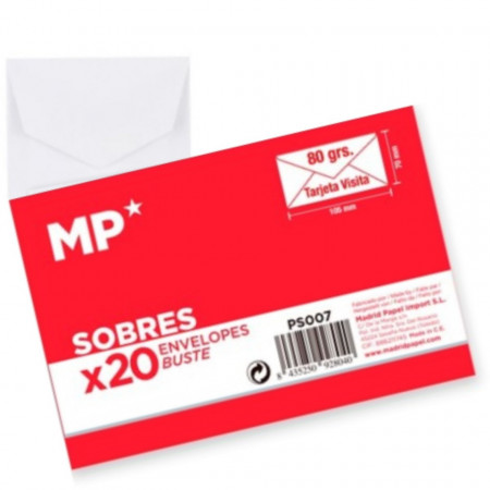 Plic alb cu lipici 10,5x8cm 80g 20/set MP PS007