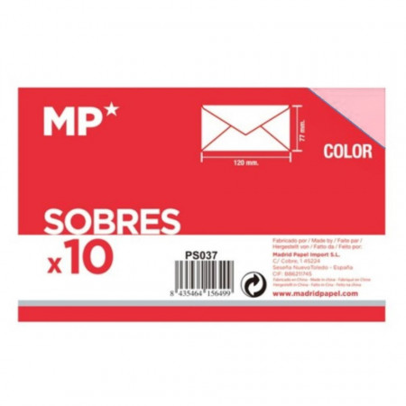 Plic roz pastel cu lipici 12x7,7cm 80g 10/set MP PS037