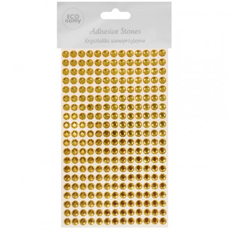 Stras adeziv fatetat galben auriu 6mm 260/set DP Craft GRKR-061