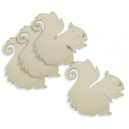 Veverita placaj 4,8x4,2cm 4/set