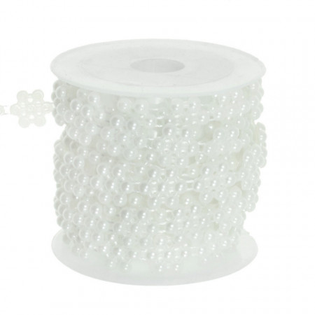 Banda decorativa crem cu perlute model-6 1,5m/rola 364966