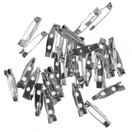 Baza brosa argintiu inchis 2 gauri 20mm 12,4g (34buc)