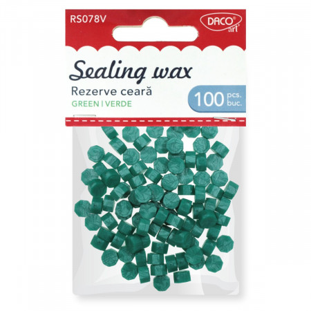 Ceara sigiliu verde turcoaz 0,9x1x0,5cm 100/set DACO RS078V