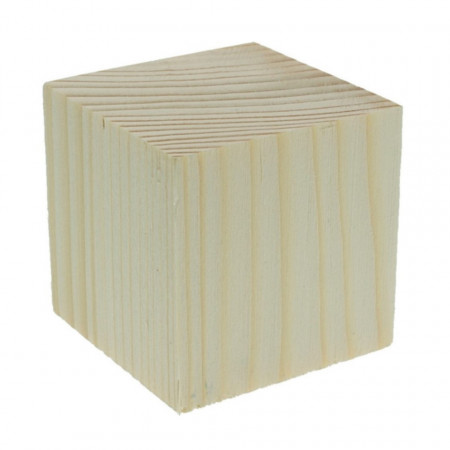 Cub lemn natur 6x6x6cm